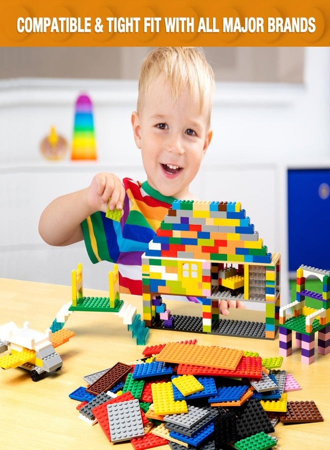 MANNIDOO 110 Pieces Classic Building Plates, 11 Sizes Small Baseplates Multipacks - Compatible with All Major Brands Building Pieces, Flat Platform Base for Moc Building, 12 Colors - Image 2